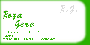 roza gere business card
