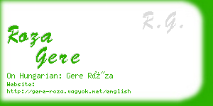 roza gere business card